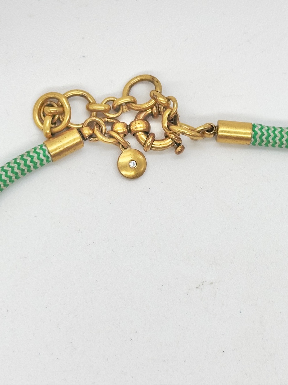 J Crew Dragonfly Necklace Cord Crystal Statement Turquoise Pink Rhinestone - Picture 4 of 6